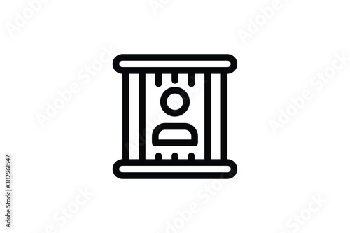 Law Outline Icon - Jail
