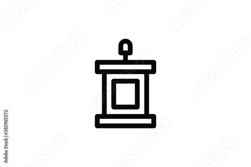 Law Outline Icon - Pulpit