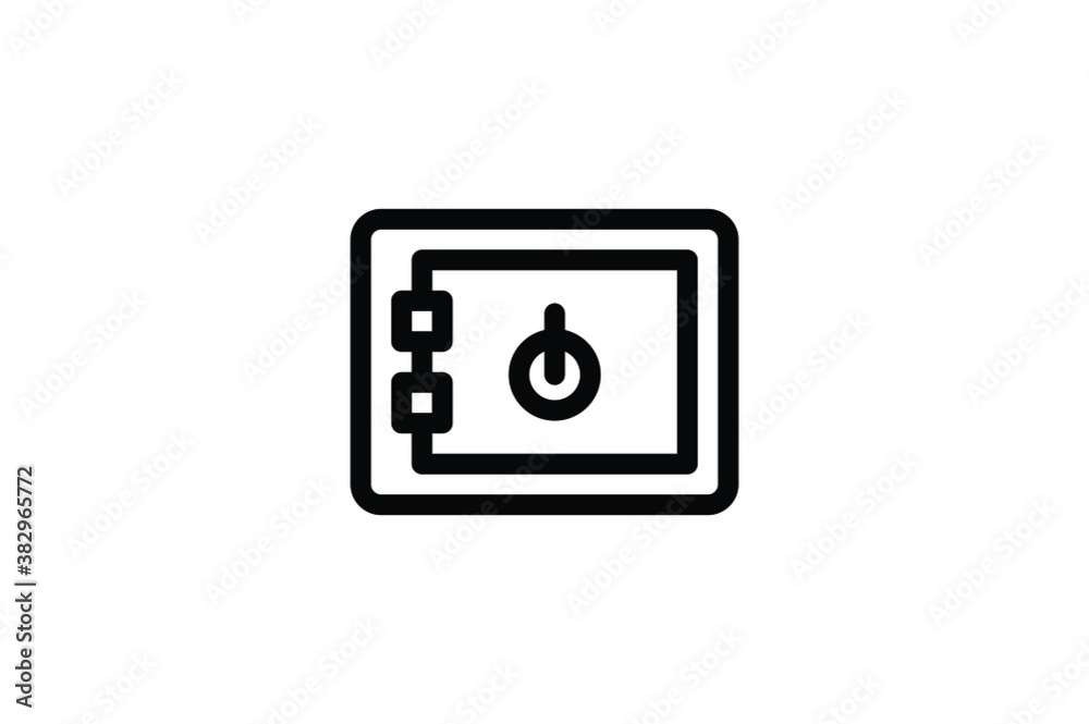 Law Outline Icon - Safe Box Law Outline Icon - Safe Box