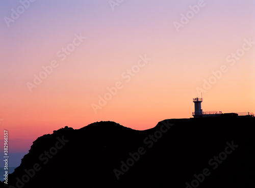 sunset of Harbor Lighthouse
