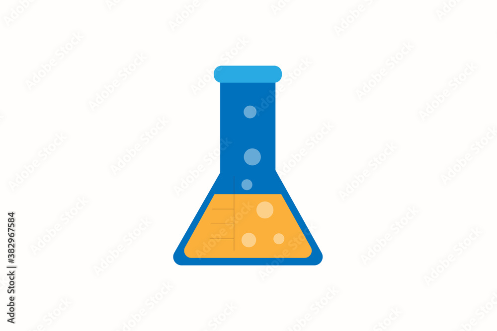 Conical flask with chemical vector design illustration Conical flask with chemical vector design illustration