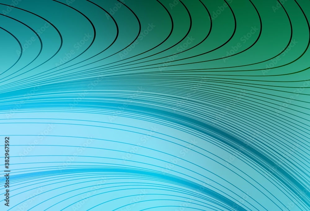 Light Green vector layout with curved lines. Light Green vector layout with curved lines.