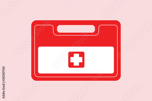 first aid kit with medicines vector design illustration