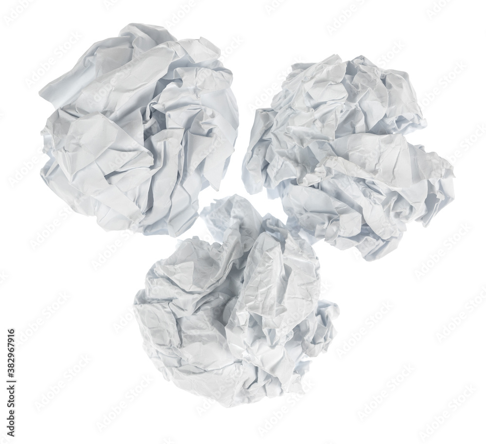 Crumpled paper boll isolated on white background clipping path. Screwed up piece of paper Crumpled paper boll isolated on white background clipping path. Screwed up piece of paper