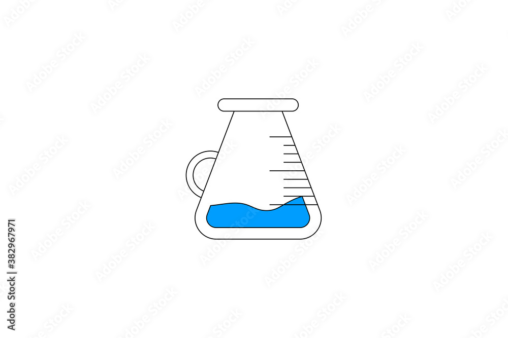 Measuring jar vector design illustration Measuring jar vector design illustration