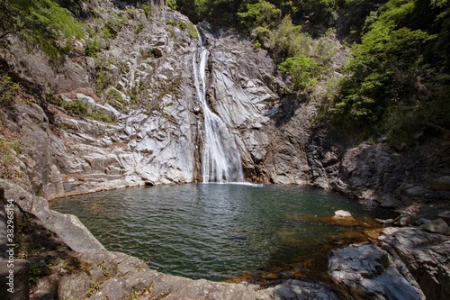 Nunobiki Falls is a set of waterfalls near downtown Kobe, Japan photo