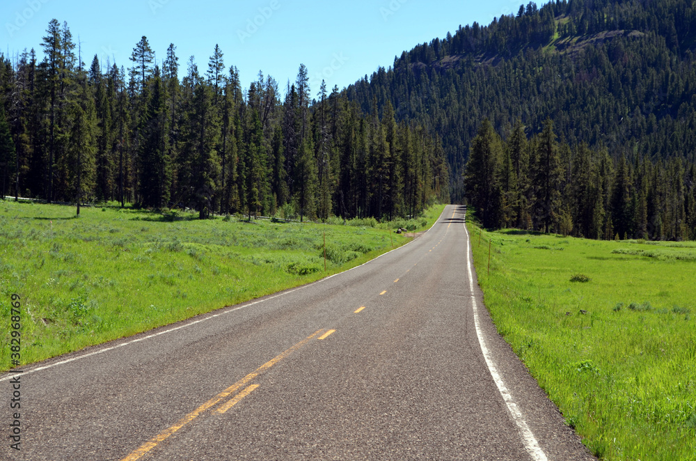 Fototapeta premium Wyoming - Northeastern Yellowstone Highway