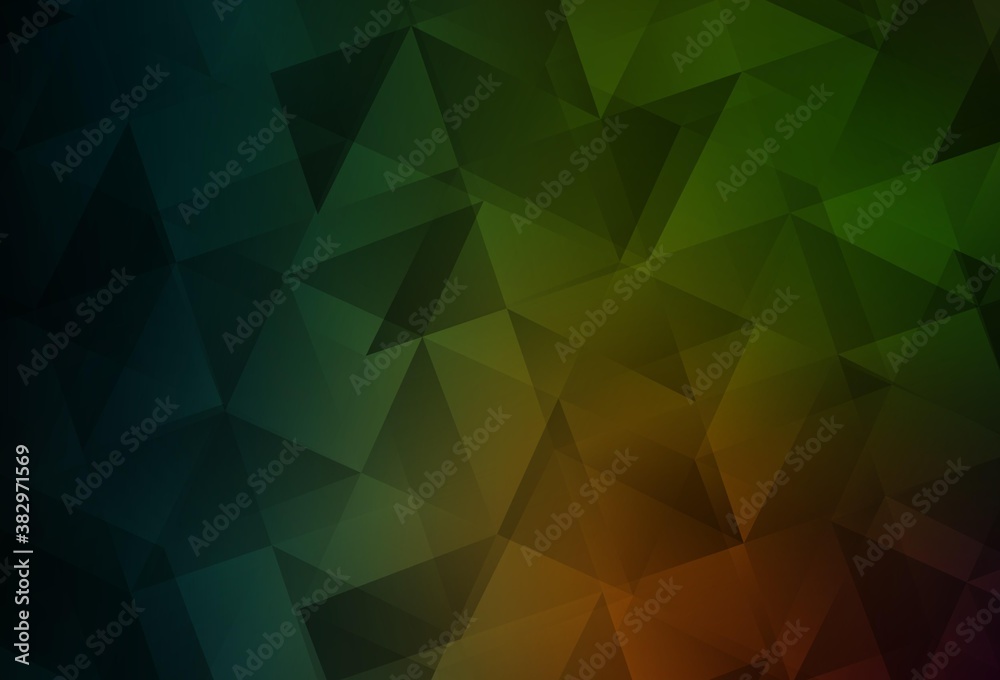 Dark Green, Red vector polygon abstract background. Dark Green, Red vector polygon abstract background.