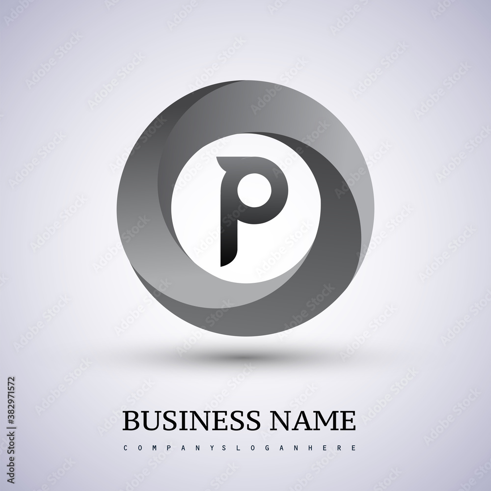Letter P logo with colorful splash background, letter combination logo design for creative industry, web, business and company. Letter P logo with colorful splash background, letter combination logo design for creative industry, web, business and company.