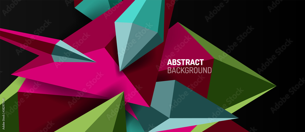 3d low poly abstract shape background vector illustration 3d low poly abstract shape background vector illustration