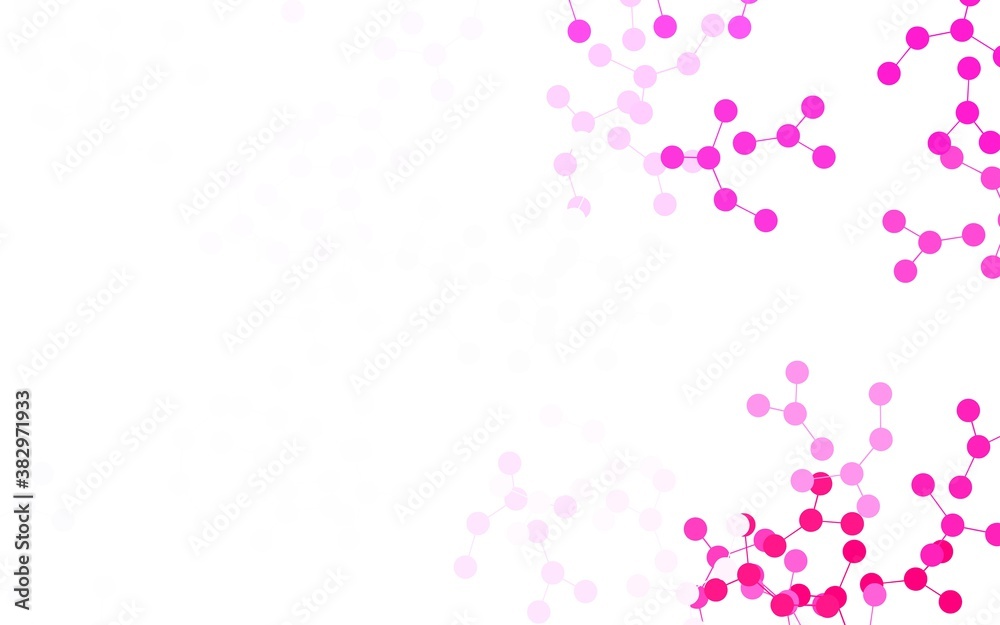 Light Purple, Pink vector pattern with artificial intelligence network.