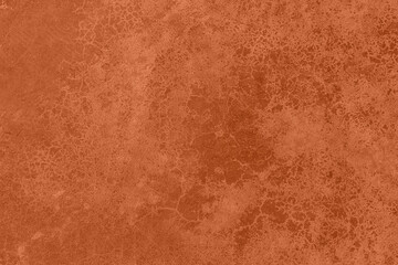 Saturated dark orange brown colored low contrast Concrete textured background with roughness and irregularities. 2021, 2022 color trend.
