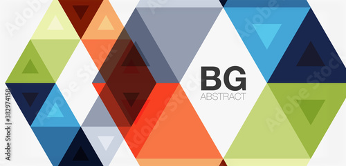 Mosaic triangle pattern abstract background for cover, banner, flyer and poster and other template