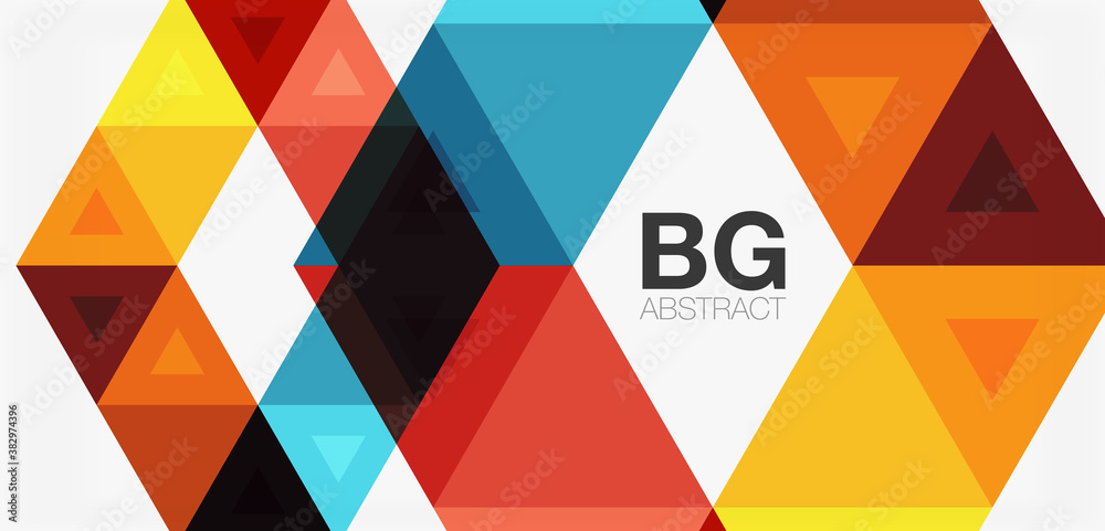 Mosaic triangle pattern abstract background for cover, banner, flyer and poster and other template