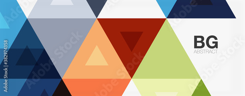Mosaic triangle pattern abstract background for cover, banner, flyer and poster and other template