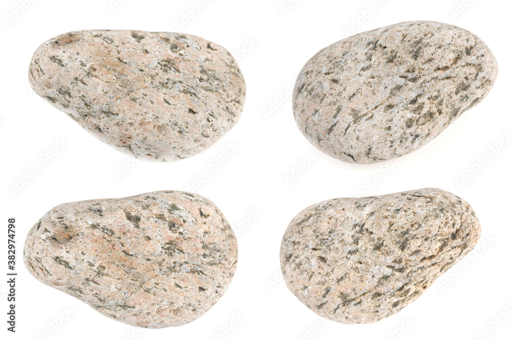 Natural large stone, cobblestone isolated on white background. stones for baths and saunas