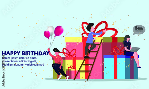 illustration of a birthday card