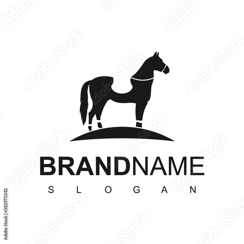 Horse Club Logo With Horse Racing Symbol