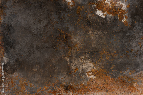 Rusted metal background texture. old rusty iron close up
