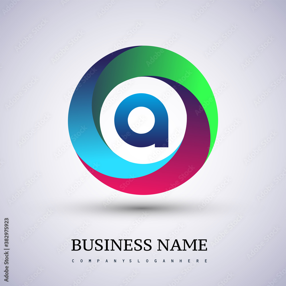 Letter A logo with colorful splash background, letter combination logo design for creative industry, web, business and company. Letter A logo with colorful splash background, letter combination logo design for creative industry, web, business and company.