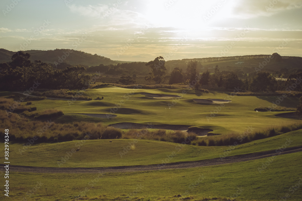 Golf course landscapes of Mount Compass golf course, South Australia, Australia 