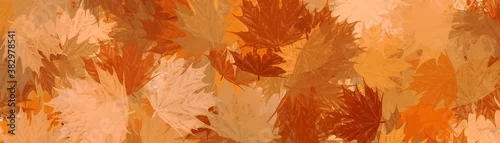 Panel kuchenny z motywem colorful watercolor fall leaves
