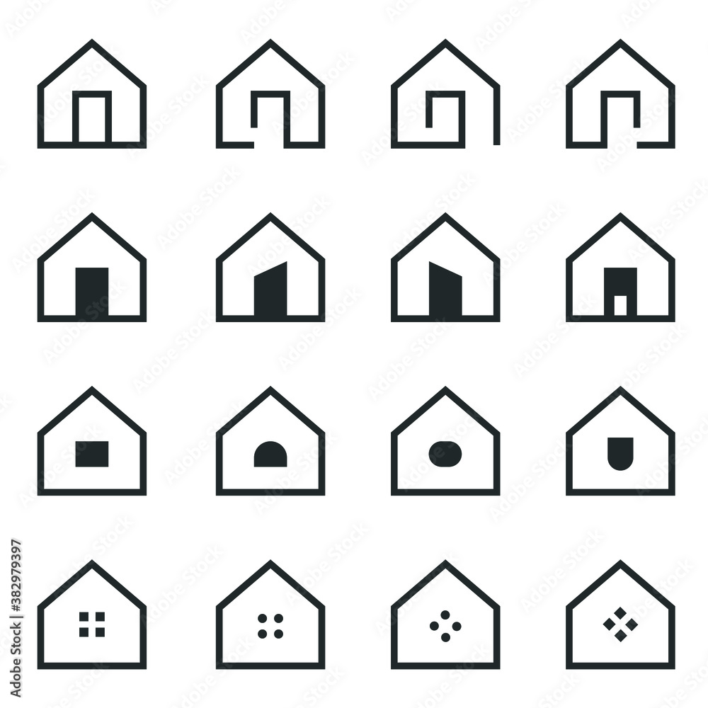 Houses icon set for web sites and user interface, home icon, dashboard icon set. Houses icon set for web sites and user interface, home icon, dashboard icon set.