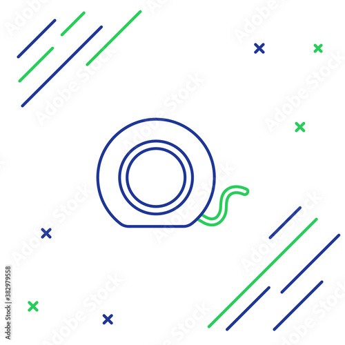 Line Dental floss icon isolated on white background. Colorful outline concept. Vector.