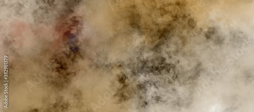 abstract watercolor dull brown bronze gray dust dirt stone rock concrete cloud clouds sky grunge splash background bg ground texture wallpaper, space for text  © Ravenzcore