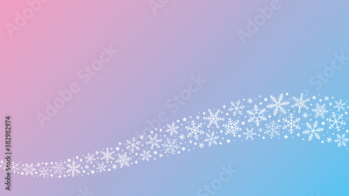 雪の結晶ウェーブ装飾イラスト背景
