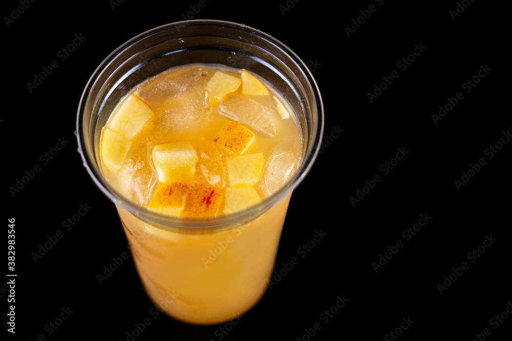 glass of homemade pear lemonade glass of homemade pear lemonade