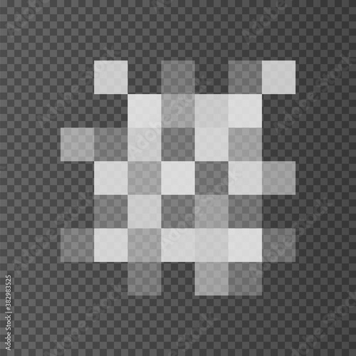 Pixel censored signs isolated on transparent background. Vector illustration.