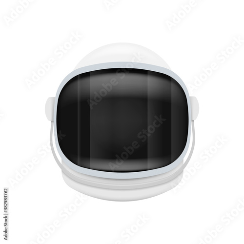 Astronaut helmet equipment isolated on white background. Vector illustration.