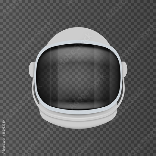 Astronaut helmet equipment isolated on transparent background. Vector illustration.