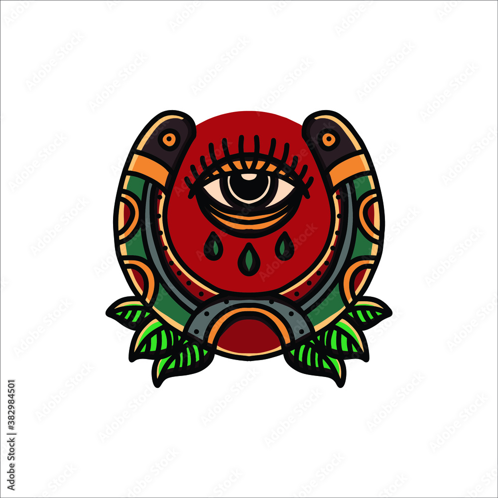 Fototapeta premium horseshoe illustration vector design