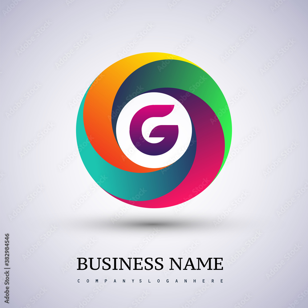 Letter G logo with colorful splash background, letter combination logo design for creative industry, web, business and company. Letter G logo with colorful splash background, letter combination logo design for creative industry, web, business and company.