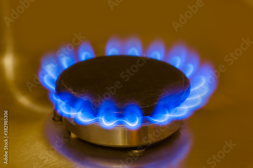 Flames of gas - kitchen stove