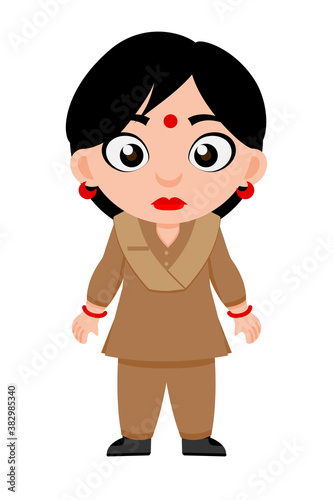 Indian, Lady, Police, Constable & Security