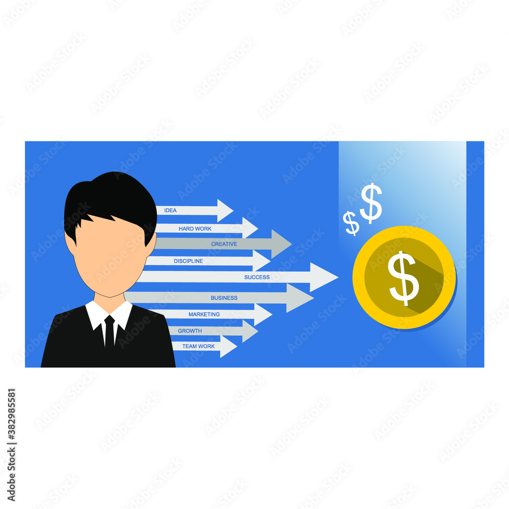 businessman and dollar coin, profit, earning, success businessman and dollar coin, profit, earning, success