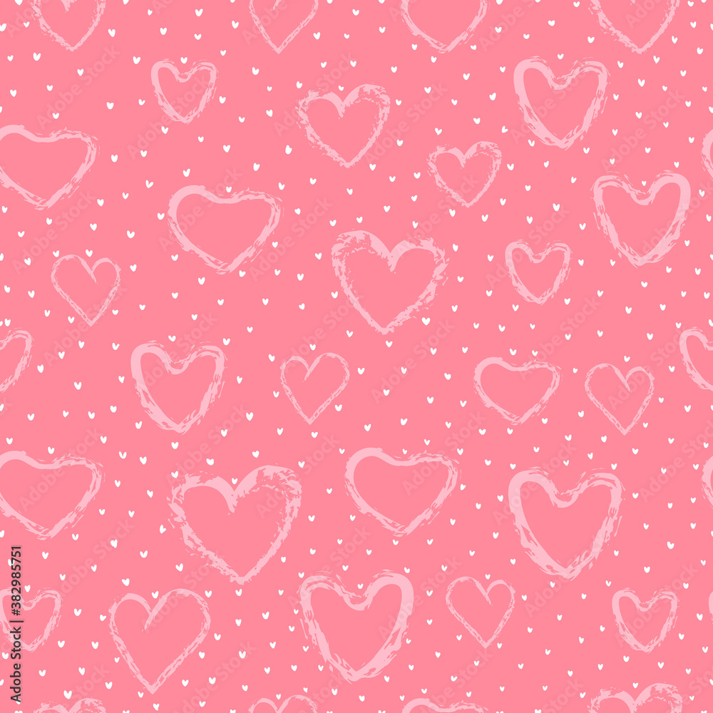 Valentine's Day background with simple heart shape. Cute doodle style hearts seamless vector pattern. for greeting cards and invitations of the wedding, birthday, Valentine's Day, mother's day Valentine's Day background with simple heart shape. Cute doodle style hearts seamless vector pattern. for greeting cards and invitations of the wedding, birthday, Valentine's Day, mother's day