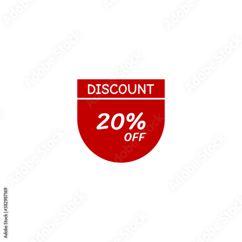 BIG Sale discount icon with white background. Special offer price signs, Discount UP TO 20% OFF