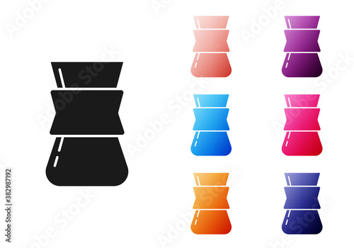 Black Coffee turk icon isolated on white background. Set icons colorful. Vector.