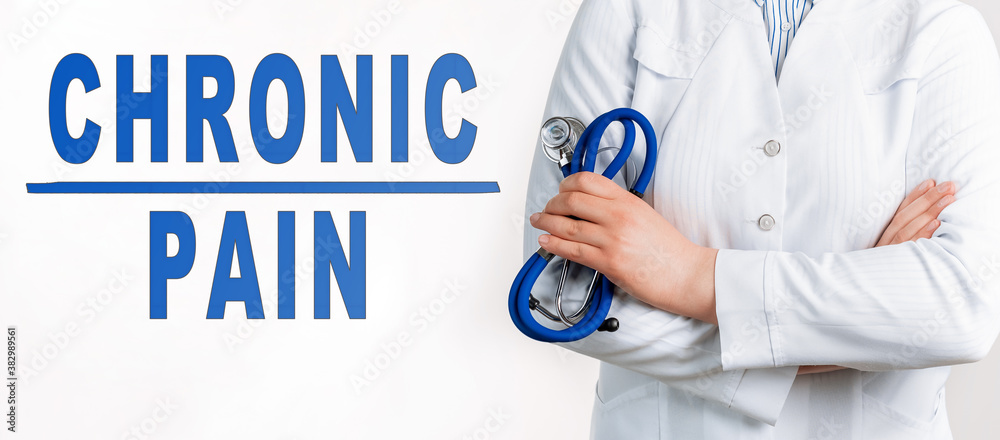 Text CHRONIC PAIN on a white background. Medical concept Text CHRONIC PAIN on a white background. Medical concept
