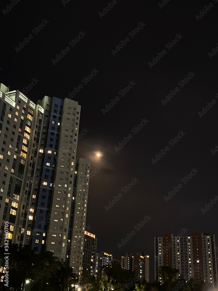 Fototapeta premium city skyline at night