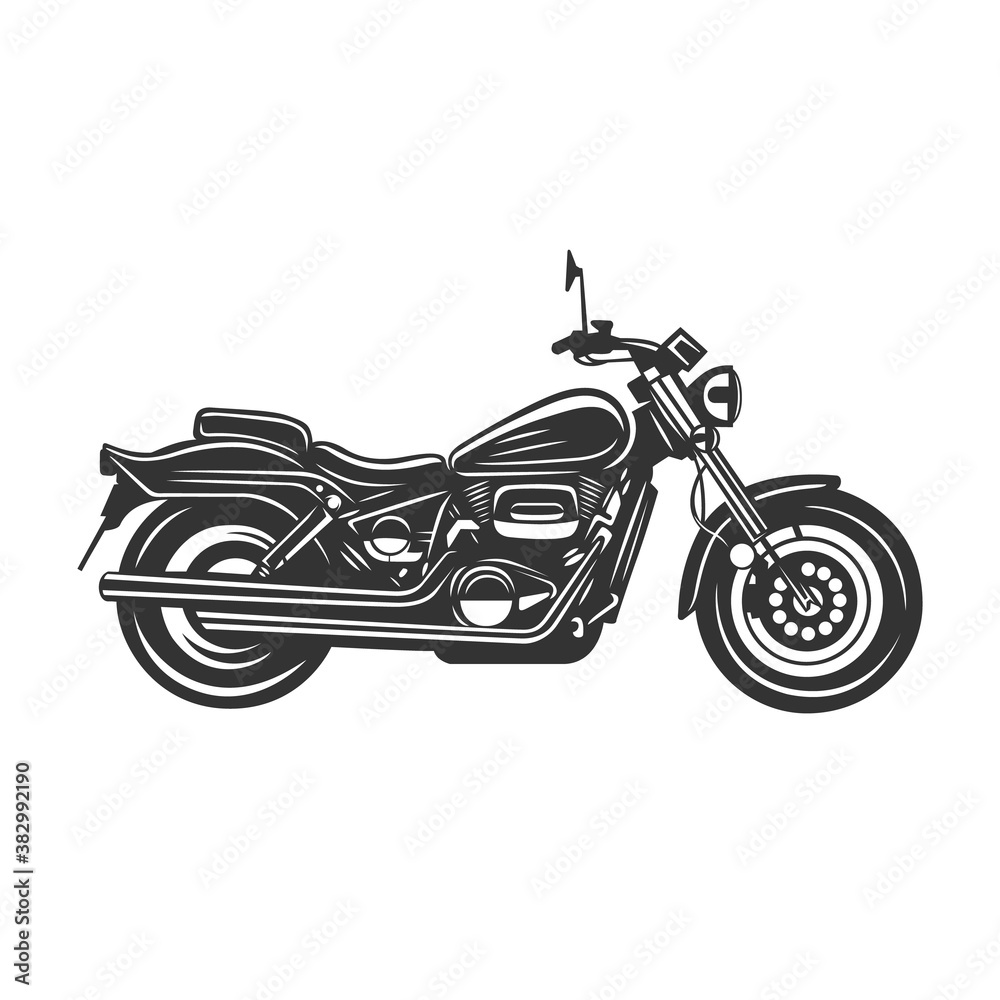 Vintage motorcycle illustration.