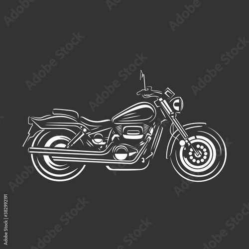 Vintage motorcycle illustration.