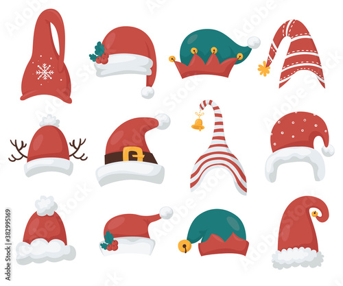 Santa s and gnomes hats collection