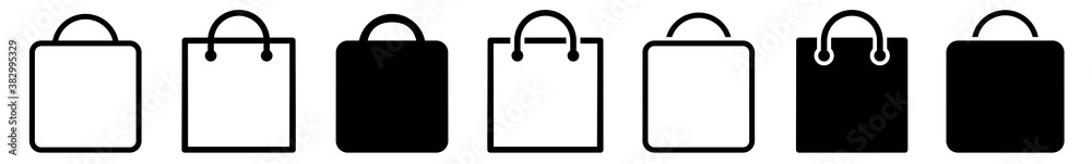 Shopping Bag Icon Black | Paper Bags Illustration | Online Shop Symbol | E-Commerce Logo | Commerce Sign | Isolated | Variations Shopping Bag Icon Black | Paper Bags Illustration | Online Shop Symbol | E-Commerce Logo | Commerce Sign | Isolated | Variations