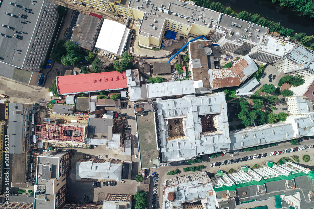 Fototapeta premium Aerial Townscape of Saint Petersburg City. Petrogradsky District
