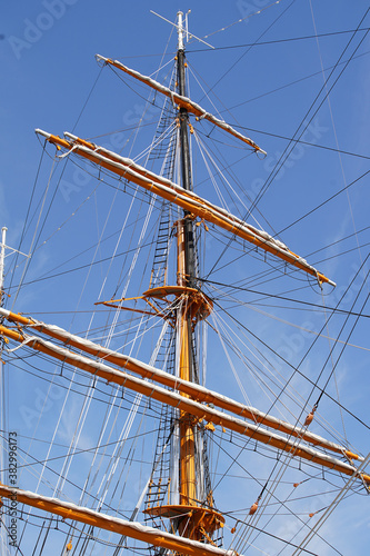 masts of a sailing ship